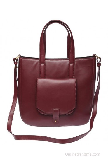 Elliza Donatein 9273480-PURPLE Maroon Satchel Bags